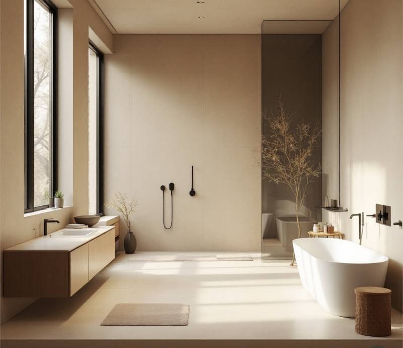 Rénovation haut de gamme en Béton Ciré & Chaux Minérale dans le golfe de Saint-Tropez